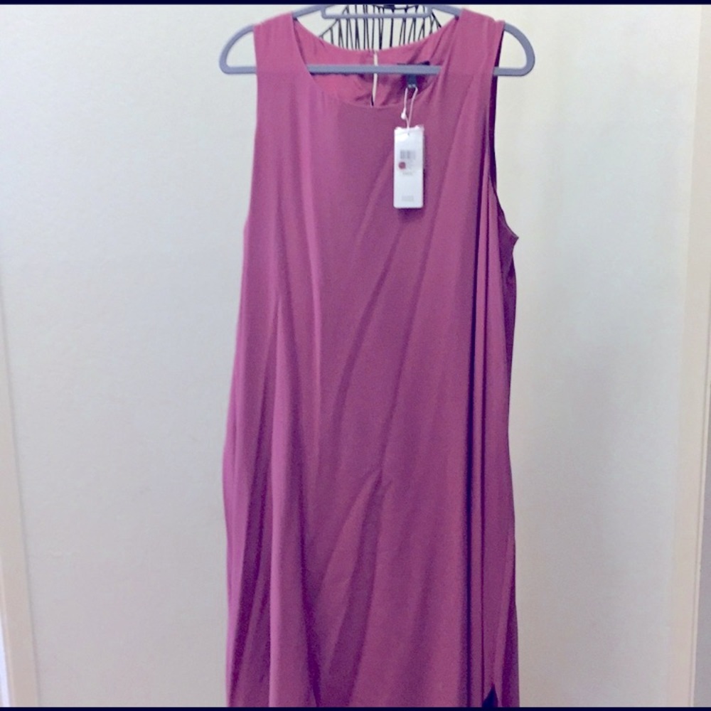 Eileen Fisher Silk Jewel Neck Dress